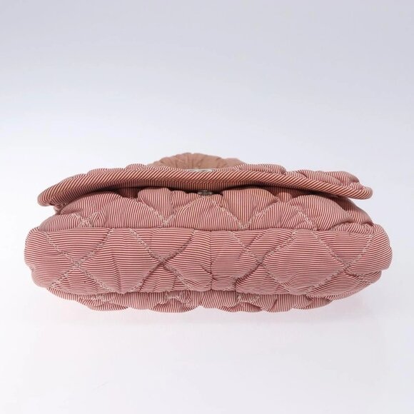 CHANEL Ultra Stitch Chain Shoulder Bag Nylon Red Silver CC Auth 132483 - Picture 7 of 16